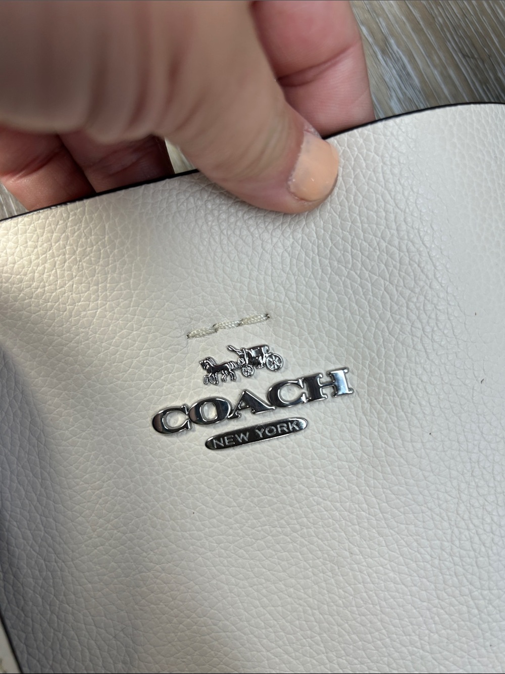 0636 Coach Leather Tote Bag in Cream 269130636 - Picture 6 of 14